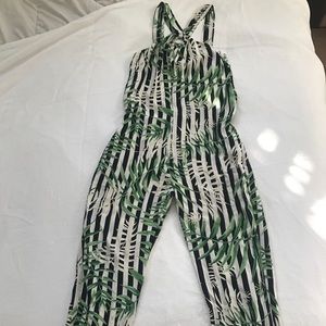 Zara Tropical Print Jumpsuit